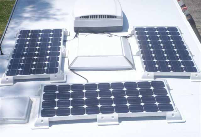 Caravan solar panels